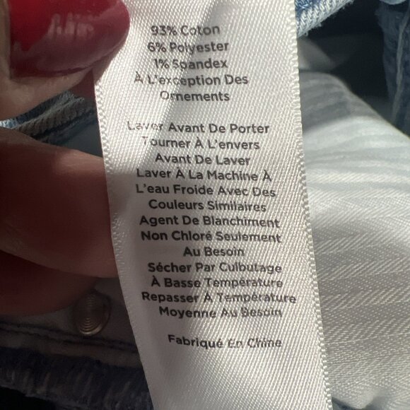 Talbots Y2K Embroidered Denim Pencil Skirt Womens 4 Floral Scalloped Hem Classy - Picture 8 of 11